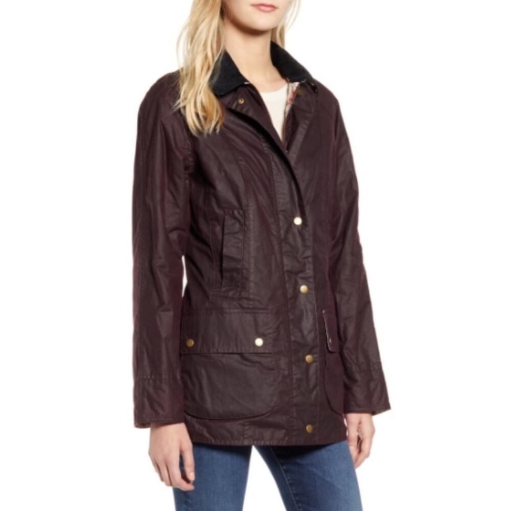 Barbour Violet Lightweight Waxed Cotton Jacket in 16